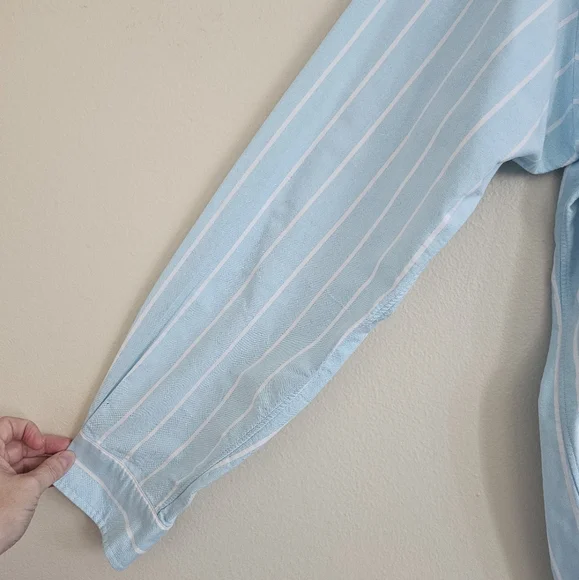 Ralph Lauren Sky Blue White Stripe Pony Logo Classic Dress Shirt, 17 (36/37) - Picture 7 of 7